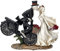 Pacific Giftware Skelett Figuren Brautpaar küssend auf Fahrrad | Lustiges Hochzeitspaar Hochzeit Deko