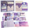 KINBOM scrapbooking kit completo, Viola Scrapbooking Kit Vintage con Cancelleria Diario Forniture per Scrapbooking Quaderno a Griglia A6 per Ragazze Fai Da Te Regalo (Chiaro di Luna)