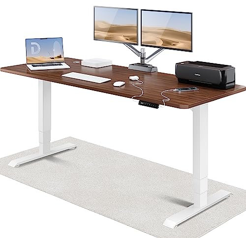 Desktronic HomePro Höhenverstellbarer Schreibtisch 200 × 80 cm – Elektrischer Schreibtisch Mit Zwei Elektrischen Motoren, Touchscreen-Steuerung und Integrierten USB-A- und USB-C-Ladeanschlüssen