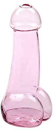 MISNODE Lot de 2 verres à vin rose de 16 cm, verre à cocktail créatif en cristal, verre à vin élégant en forme de tige, verre à vin amusant, cadeau surprise
