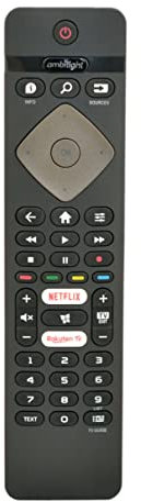 Mando a distancia de repuesto para Philips Ambilight Smart LED TV 24PFS6855/12 32PFS6805/12 65PUS6554/12 43PFS6805/12 58PUS6504/12