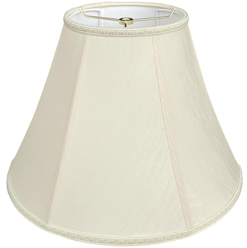 Tootoo Star Brown Large Drum Lamp Shade for Chandeliers Floor Light and Table Lamp,12x16x11 Spider,Fabric Natural Linen Hand Crafted (Beige)