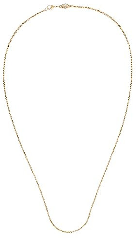 Akitsune Pearl Kette 60 cm lang | 2 mm breit | Halskette Frauen Herren Edelstahl Karabiner Wasserfeste Herrenhalskette - Gold