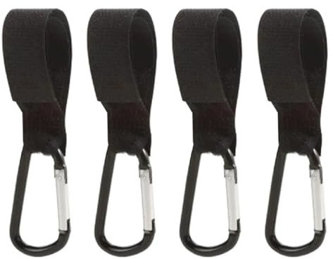 4 Pezzi Ganci per Passeggino, Ganci Passeggino Porta Borse e Spesa, Gancio Passeggino per Borsa Universali, Resistenti Sicuri Moschettoni per Carrozzina, Accessori Passeggino Gemellare