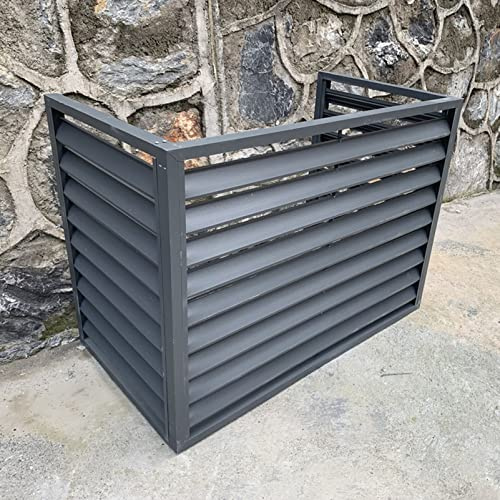 Air Conditioner Fence Screen Outdoor Air Conditioner Rack- Anti-Theft Sturdy Aluminum Ac Cover - Pool Equipment Privacy Screen Trash Can Enclosure, Hid Garden Shed Air Conditioner Outer Cover
