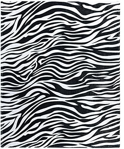 Coperta con stampa zebrata, adorabile coperta in pile super morbida extra large per donne, ragazze, adolescenti e bambini, graziosa coperta in pile zebrato (127 x 152,4 cm), calda e accogliente