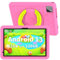 VASOUN Tablet Kinder 10 Zoll, 4G Phone Kids Tablet mit Gehäuse, Android 14, 4G LTE+5G WiFi, 128 GB ROM, Dual Kamera, 8000mAh, Kindersicherung, Kindersoftware Vorinstalliert(Rosa)
