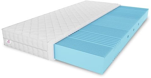 Schaummatratze Nicole mit Massageschicht, 140x200 cm, Schaummatratze Höhe ca. 10 cm, Härtegrad H3, Farbe: Schwarz, Hochflexibler Schaum inkl. Bezug
