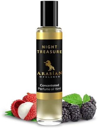 ARABIAN OPULENCE FR183 NIGHT TREASURE Parfüm für Damen | Duftöl NIGHT TREASURE Roll-On Parfüm für Frauen | Langanhaltendes Parfüm | Reisegröße Alkoholfreier Konzentriertes Parfum Damen (15 ml)