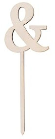 Sallys Cake Topper Buchstaben nachhaltig aus echtem Holz, ökologisch abbaubar, zum Bemalen oder Einsprühen - Tortendeko Kuchendeko Cupcake Kuchen Torten Geburtstag Party (&)
