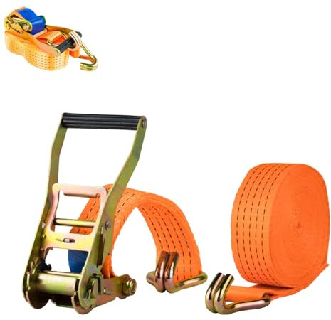Safetytex Spanngurt zweiteilig 5t 12m 2500kg 5000 kg daN Zurrgurte 2teilig LKW Anhänger 5 to 12 Meter (2 Stück)