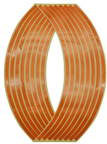 Felgendekoration Motorrad Rad Aufkleber Motocross Reflektierende Aufkleber Felge Band Streifen Für MONSTER M400 M600 M620 M750 M900 Für Monster 900 Langlebig und attraktiv(Orange)