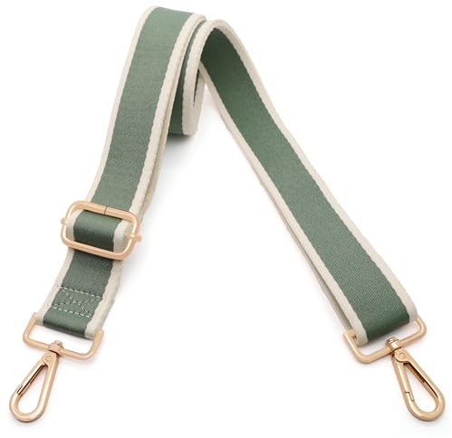 Kolti Purse Strap Replacement Crossbody Handbag Stripe Wide Adjustable, Gold Buckle-422