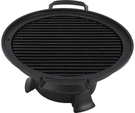 Tragbarer Tisch-BBQ-Grill, Aluminium-Teppanyaki-Grill mit Antihaftbeschichteter Backform, Holzkohlegrill aus Gusseisen für Picknick Im Freien, CamStrand und Party, Einfache