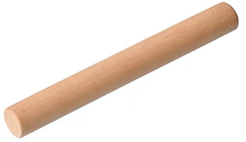 Rouleau à pâtisserie en bois de hêtre – Rouleau à pâtisserie en bois de hêtre – Rouleau à pâtisserie pour fondant, pizza, pâte brisée, biscuits, cookie, pâte à pâtes, 30 x 2,8 cm
