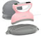 Calogy Mini presse à chaud pour chapeaux, compte à rebours température maximale de 210 ℃ avec base de presse ronde, machine de transfert de chaleur pour casquettes, bavoirs, snapbacks, bonnets (Rose)