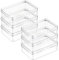 6 PCS Mini Plastic Clear Beads Storage Containers Box, 3.3×2.4 Inches Clear Rectangle Box Small Bead Boxes for Collecting Small Items Jewelry Crafts Accessories
