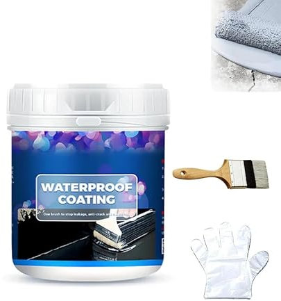 Wasserdichte Mehrzweck-Polyurethanbeschichtung, Polyurethane auf Wasserbasis, transparentes wasserdichtes Beschichtungsmittel, Anti-Leakage-Reparaturkleber für Beton, Holz, Außen, Dach (Grau, 1)