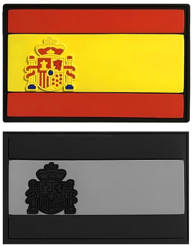 BAPLONEX® Pack de Parches Bandera España para Mochila Militar con Velcro | Parches España para Mochilas Tacticas de Cross Training y otros Deportes (Original y Oscuro)