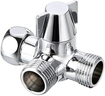 Generisch 1 stück Brauseschlauch-Verteiler Messing 3-Wege-Umsteller 1/2 Handbrause T-Adapter Wasserventil Badezimmer-Produkte Zubehör