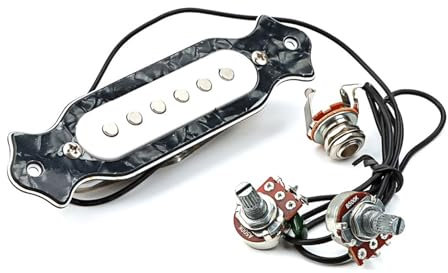 Micro de guitare précâblé à 6 cordes avec boutons de contrôle de volume et de tonalité