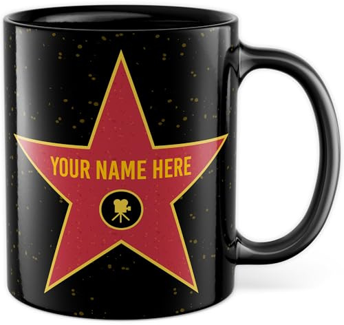 Witzige Tasse mit Spruch - Geschenk Walk of Fame Star - Kaffeetasse 330ml aus Keramik - Humor Hollywood Stars Promis Kino Kaffee-Becher