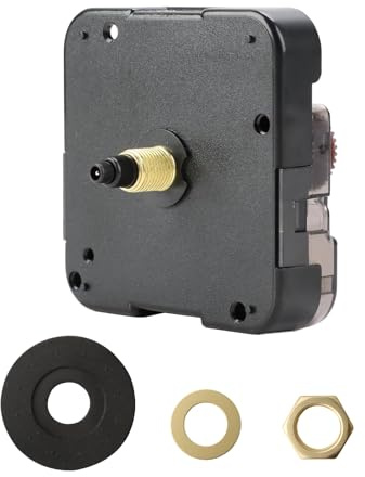 Replacement 12888 Battery Wall Clock Movement Silent Quartz Mechanism Motor Tool Replace Battery Operated No Hands Shaft for DIY Wall Clock Part Repair Kit Precise Timekeeping Sweep No Ticking 16mm