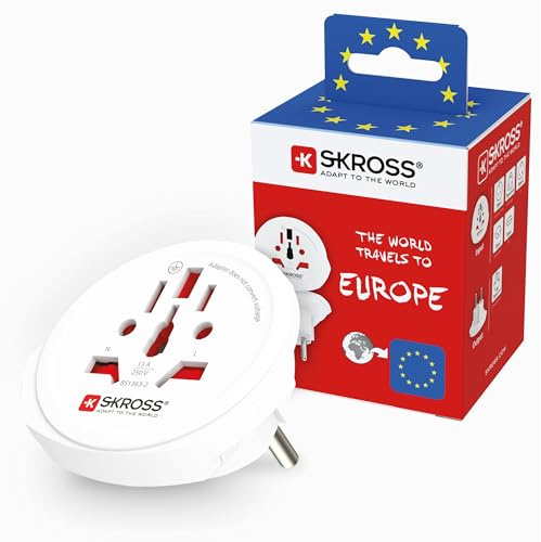 SKROSS World to Europe Travel Adapter