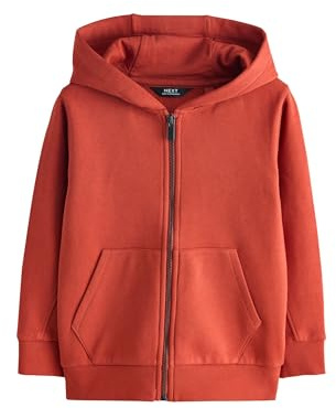 NEXT Jungen Standard Basic-Kapuzenjacke mit Reißverschluss Rust Red Numeric_140