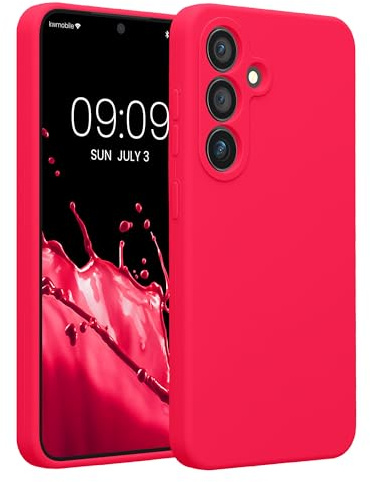 kwmobile Hülle kompatibel mit Samsung Galaxy S25 - Hülle Silikon gummiert - Handyhülle - Handy Case in Neon Pink
