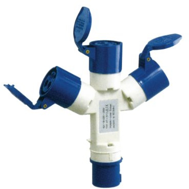 Eagle E302AM Blue 3 Way Splitter