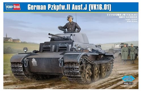 Hobbyboss 1:35 Scale German Pzkpfw.II Ausf J (VK1601) Early Assembly Kit, 13.7 x 6.3 x 5.6 centimetres
