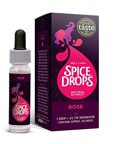 Holy Lama Spice Drops Rose Extract – Great Taste Awards. Natural Cooking Ingredient, Sweet and Confectionery Recipes, Cocktails 2 x 5ml Bottles