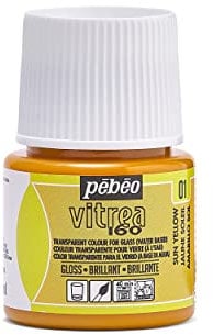 Pebeo - Transparent Glass Paint Vitrea 160°C - Sun Yellow - 45 ML