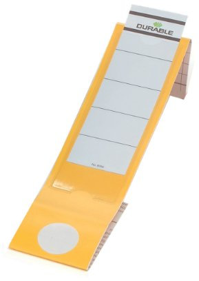 Durable Ordofix Ordner-Etiketten (60 mm breit, 10 Stück pro Packung), 10 Packungen gelb