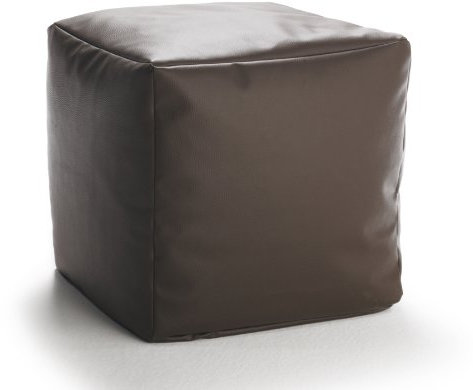 VALERIAN Sitzwürfel Leder-Look 40x40 cm braun