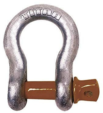 Titan 10319055 - Grillo di ancoraggio con arco da 5/8, zincato a caldo, con perno a vite, 37316 Ton WLL
