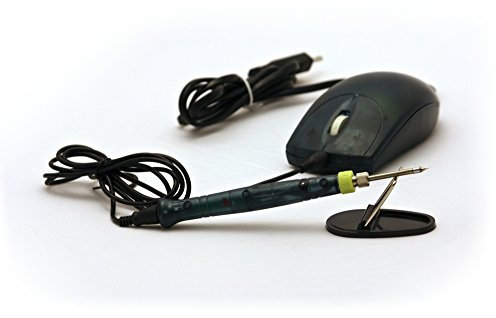 edi-tronic Feinlötkolben Lötkolben Lötstation Lötmaus mit Ersatzspitze und Ablage ZD-20F