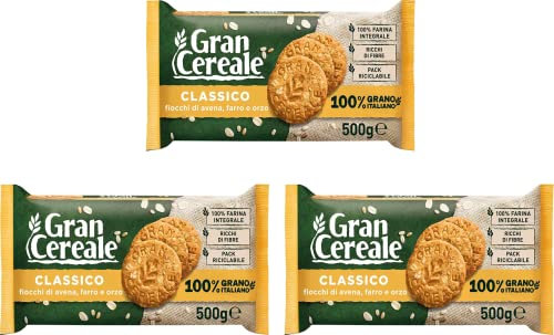 3x Mulino bianco Gran Cereale Classico korn getreide kekse Multi Cerealien 500g