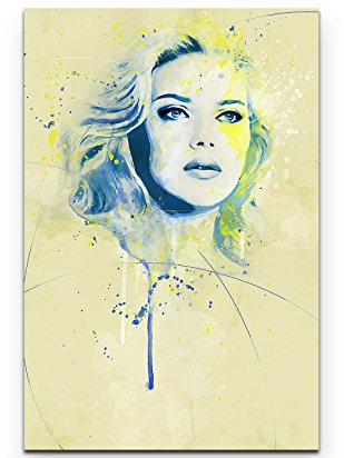 Scarlett Johansson I 90x60cm auf Leinwand gespannt fertig zum aufhängen