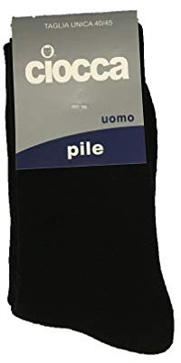 Ciocca CALZA UOMO 813/L PILE LUNGA TAGLIA UNICA NERO CONFEZIONE DA 6 PAIA