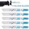 Jigsaw Blades MASO 5 PCS T118A T-Shank Jig Saw Blade Universal Jig Blade Assortment for Cutting Metal Wood PVC and More - fit Bosch, Dewalt, Hitachi, Makita, Festool etc