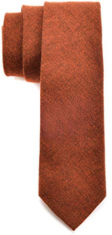 Herren-Krawatte, schmal geschnitten, formell, 6,1 cm, Baumwolle, solide Kaschmirwolle - Braun - Einheitsgröße