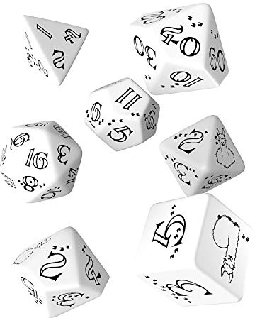 Q-Workshop LLA02 - Bright Llama Dice White/Black (7)