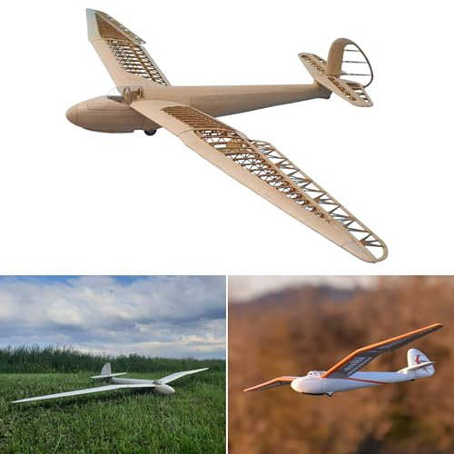 Gö-3 Minimoa Modellflugzeug Kit, Maßstab 1:12, 1422 mm Spannweite, Lasercut Holz Bauteile, SD7032 Profil, 632 mm Rumpflänge, 320 g RTF, RC Gleiter Modell Holzbausatz, Modellbausatz zum selber Bauen
