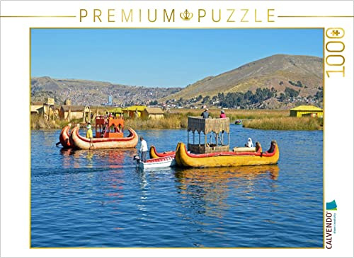 CALVENDO Puzzle Auf schwimmenden Schilfinseln Leben die Nachfahren der Urus und führen deren Traditionen Fort 1000 Teile Lege-Größe 64 x 48 cm Foto-Puzzle Bild von Ulrich Senff
