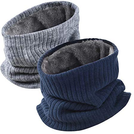 Herren Loop Winterschal Warme Gesichtsmaske - Verdickte Fleece Futter Winterkreisschal Schlauchschal Unisex Lässiger Nackenwärmer für Outdoor Motorrad Fahrrad Indoor Aktivitäten Winddichte Herre Schal