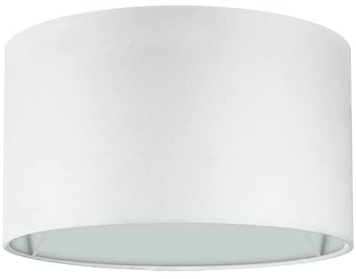 Wogati® Premium Lampenschirm E14/E27 Baumwolle | Weiß | Ø30cm Höhe 20cm | Für Stehlampe, Hängelampe und Tischlampe
