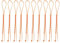 10 StüCke Universal Winter Auto Reifen Schneeketten Auto Schneeketten Reifen Universal Anti-Skid Schneeketten Universal Edelstahl Schneeketten, Notaufnahme Schneereifen Ketten Orange