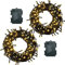 Meision Lichterkette Batterie Timer, LED Lichterkette mit Batterie Innen Außen, Lichterkette Batteriebetrieben 8 Modi, ideal für Weihnachten Party Hochzeit Deko, 5m 50LEDs, Warmweiß, 2 Stücke
